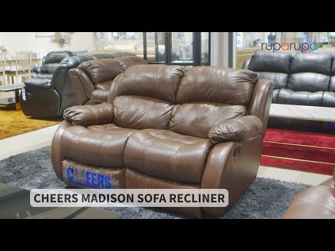 Gambar Cheers Madison Sofa Recliner Kulit 2 Seater - Cokelat