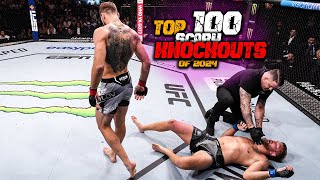 Top 100 CRAZY Knockouts Of All 2024 | Brutal MMA
