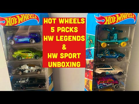 Hot Wheels 5 Packs | HW Legends & HW Sport | Unboxing