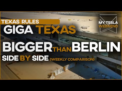 Giga Texas is WAY Bigger than Berlin - Construction progress side by side