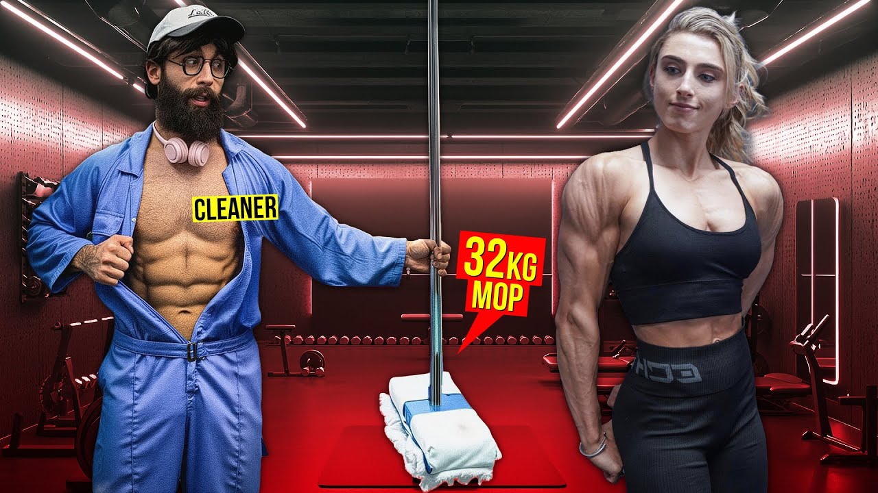 ELITE Bodybuilder ANATOLY Lifts 50KG Mop in the Gym… Everyone Was Shocked! 😱💪🧹#10