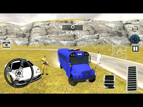 Indian Police Bus Simulator - Blue Police Bus Transporter Driving - Android Gameplay FHD