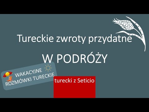 40. Turkish Phrasebook TRAVEL| Useful sentences | Holidays S.O.S | Turkish with Seticio