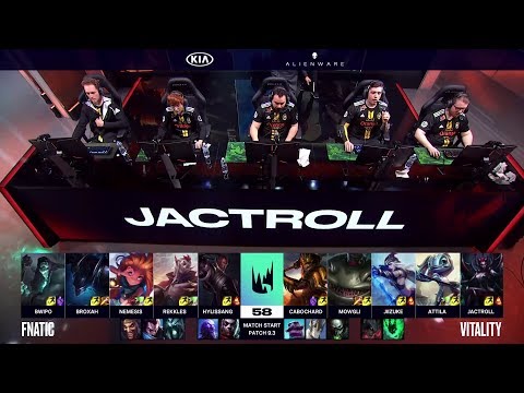 FNC vs VIT Fnatic vs Team Vitality FULL | Week 6 Day 2 | LEC 2019 Spring