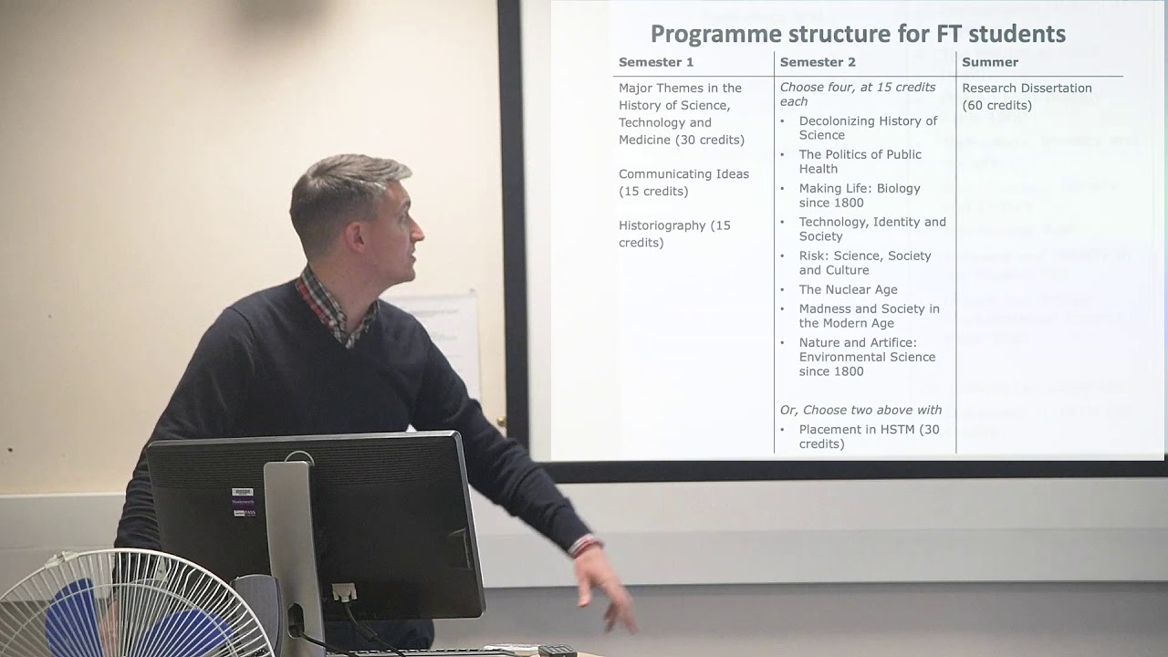 MSc History of Science, Technology and Medicine Open Day talk 2020