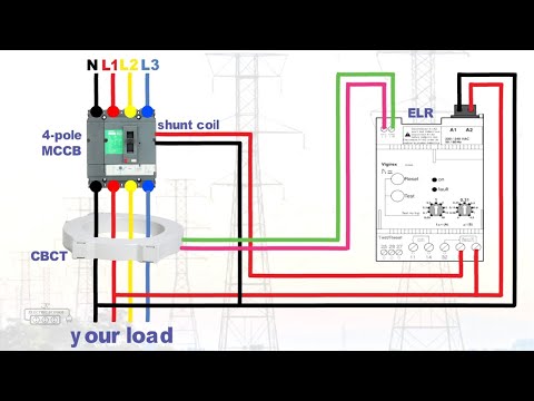 Earth leakage relay wiring diagram