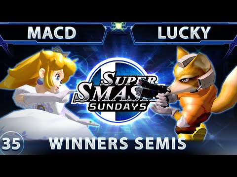 SSS 35 - FE MacD (Peach) Vs. Lucky (Fox) SSBM - Winners Semis - Smash Melee