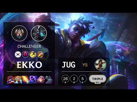 Ekko Jungle vs Nidalee - KR Challenger Patch 10.25