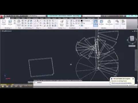 Spiral Stair in Autocad - Part 2