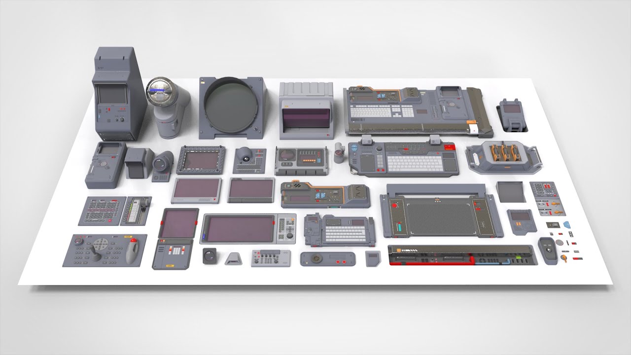 Dashboard 2 fantascienza Modello 3D