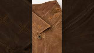 Detail Appreciation for Wax Canvas Rider Jacket Brown Point Collar #Shorts