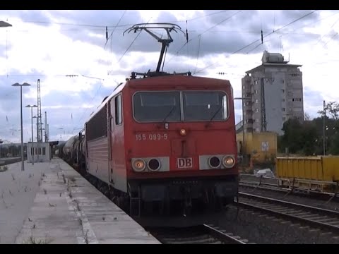 BR 155 099 mit Kesselzug trifft HGK BR 185 575 mit Kesselzug in Höchst