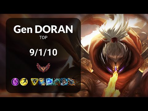 Gen Doran Jax vs Fiora TOP - KR GRANDMASTER Patch 14.2
