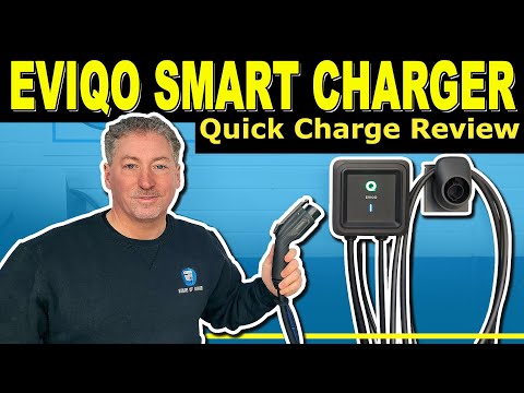 EVIQO NACS Charger for Tesla 40 Amp 240V Plug-in Level 2 EV Charger w NEMA 14-50 Plug, Wall EV Charger Level 2, 25ft Cable, WiFi (2.4 GHz) Smart App Weatherproof Outdoor (IP66,NEMA 4) UL ETL Certified video review thumbnail