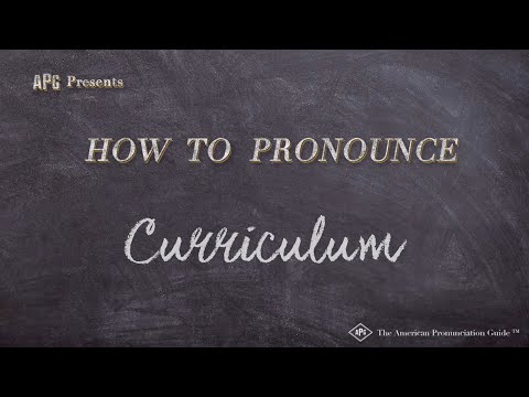 How to Pronounce Curriculum (Real Life Examples!)