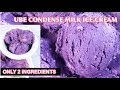 UBE CONDENSE MILK ICE CREAM ONLY 2 INGREDIENTS BEST FOR THIS SUMMER EASY TO MAKE YUMMY AND TASTY