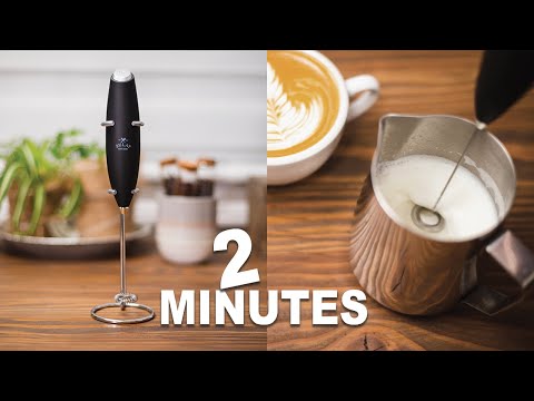 How To Make Latte Art with Handheld Frother | 2 MINUTES VIDEO TUTORIAL