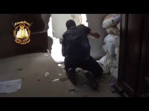 استهداف كتيبة شهداء عربين بقنابل محلية الصنع مواقع قوات النظام في حي عش الورور في مدينة دمشق