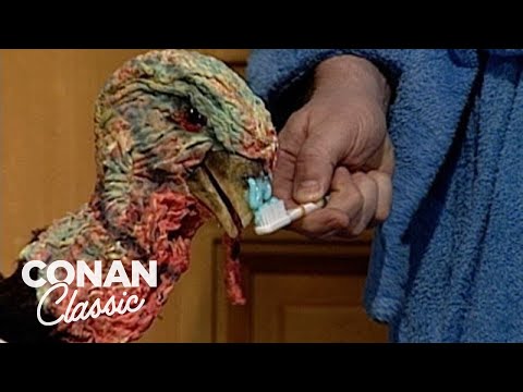 Conan & Andy's Staring Contest: Toothpaste Turkey Edition | Late Night with Conan O’Brien