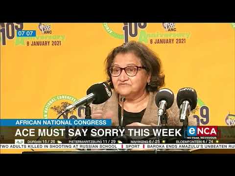 ANC Ace must say sorry this week