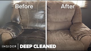 Heavily Soiled Sofa Is Deep Cleaned For The First Time | Deep Cleaned | Insider