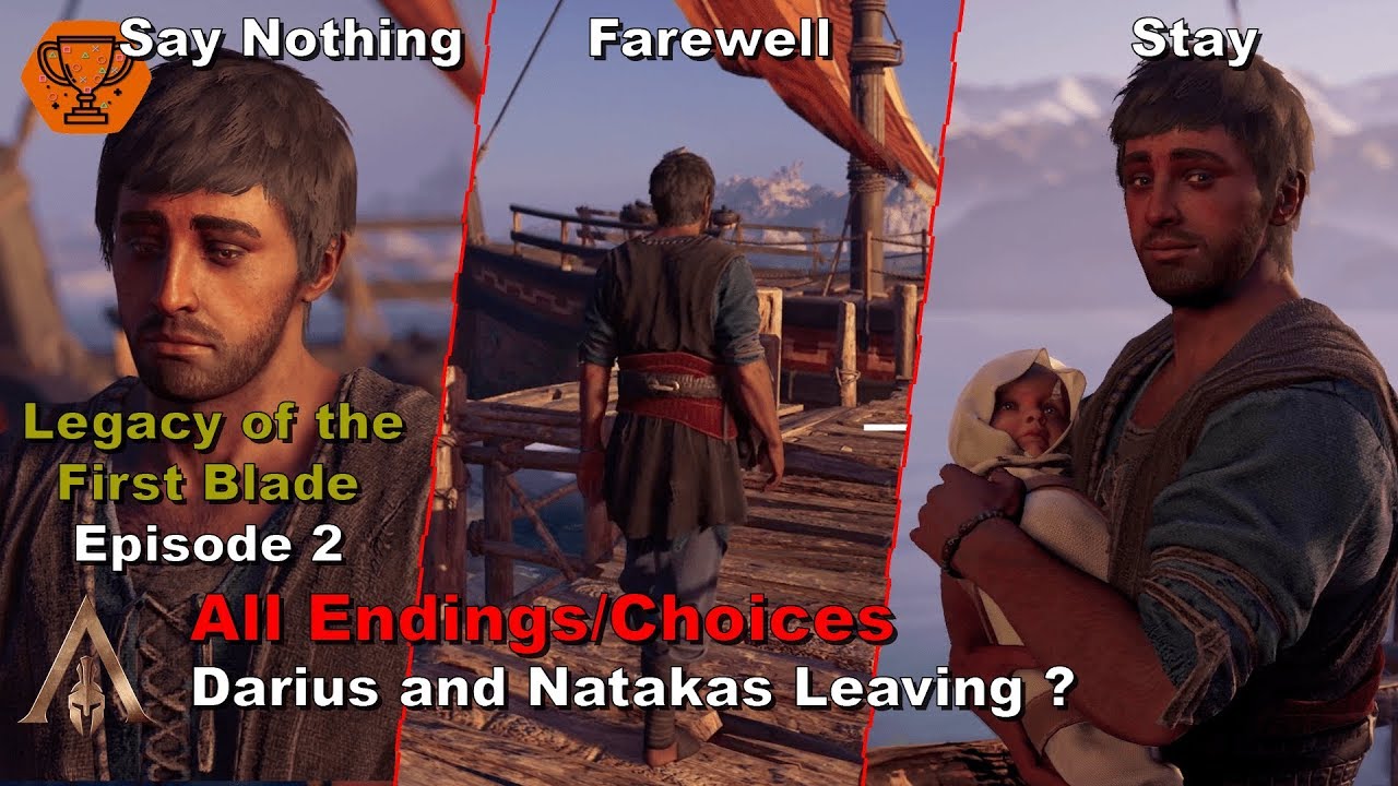 Assassin's Creed Odyssey - Shadow Heritage - Stay/Farewell/Say Nothing - All endings/choices - YouTube