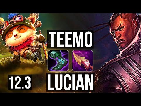 TEEMO vs LUCIAN (MID) | Rank 2 Teemo, 1100+ games, 1.4M mastery, 6/1/2 | NA Challenger | 12.3