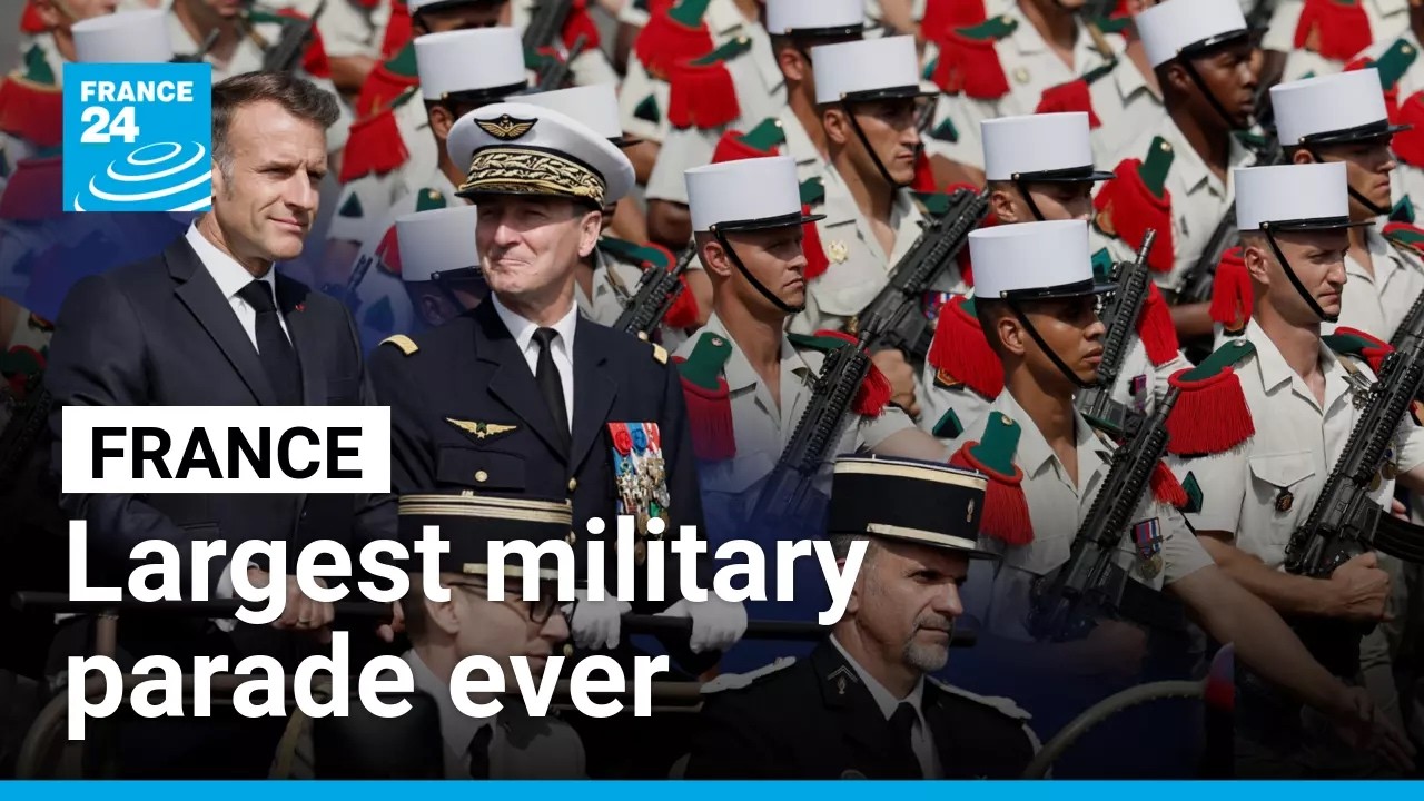 France holds largest military parade ever in large show of unity for Ukraine • FRANCE 24 English