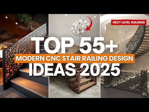 Top 55+ Modern CNC Stair Railing Design Ideas | best CNC railing design  Laser Cut Staircase Railing