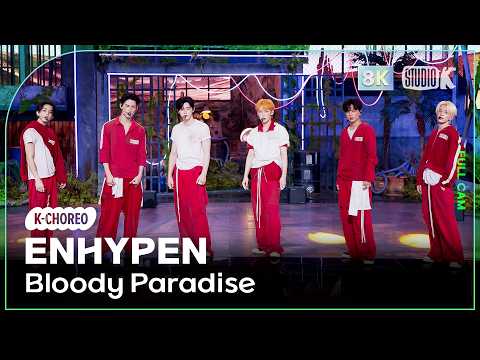 [K-Choreo 8K] 엔하이픈 직캠 'Bloody Paradise' (ENHYPEN Choreography)🎧공간음향.Ver @MusicBank 260821