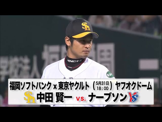5/31の予告先発チェック!! 福岡ソフトバンク - 東京ヤクルト