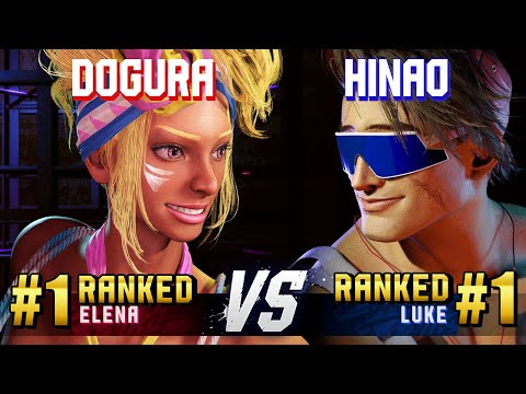 SF6 ▰ DOGURA (#1 Ranked Elena) vs HINAO (#1 Ranked Luke) ▰ High Level Gameplay