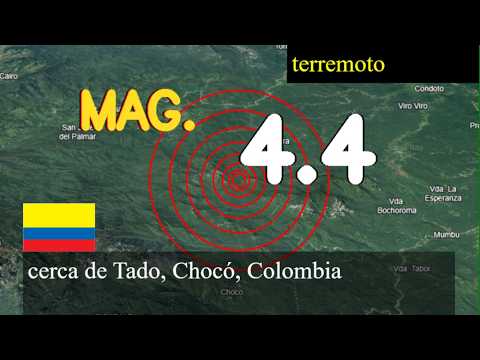 😱🚨  Terremoto cerca de Tado, Chocó, Colombia actualizaciones en vivo hoy: Terremoto de magnitud 4.4