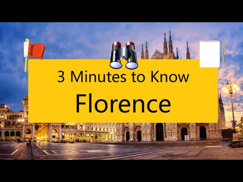 [Travel Guide] 3 minutes to know about Florence