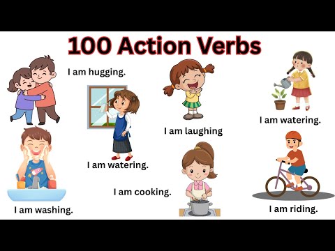 100 Action Verbs for Beginners | Action Verbs with ‘I am’ Sentences | Daily Sentences | Verbs