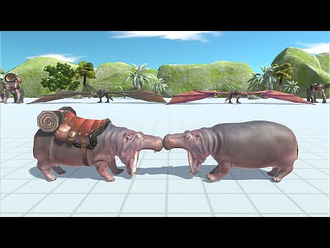 SADDLE TEAM VS ITSELF WITHOUT SADDLE - Animal Revolt Battle Simulator