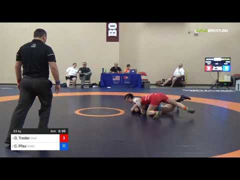 2018 Marine Corps US Open/Senior Women's Freestyle 53 3rd Place - Dajan Treder (Unat) Vs. Cody Pfa