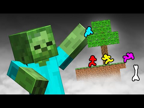 Stickman VS Minecraft: Giant Zombie Skyblock - AVM Shorts Animation