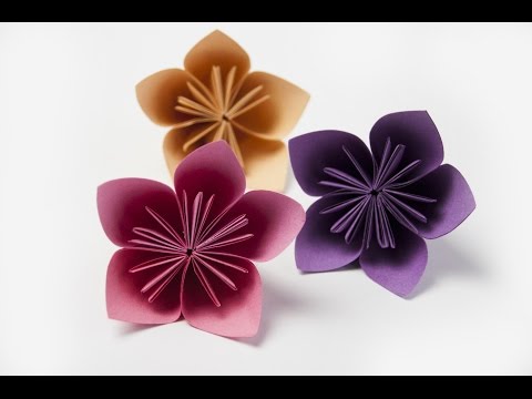 How to make a  Kusudama flower ( paper flowers ) Video