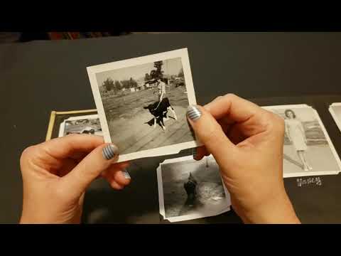 ASMR Vintage Photo Album Unboxing With Quiet Talking and Page Turning