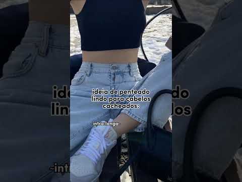 penteado de cabelo cacheado  para ir escola  #penteados #hairstyle #shorts