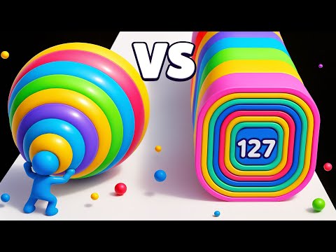 Layer Man 3D vs Smash Runner 3D – Colorful ASMR Gameplay | Satisfying Mobile Runner Game Ep-001