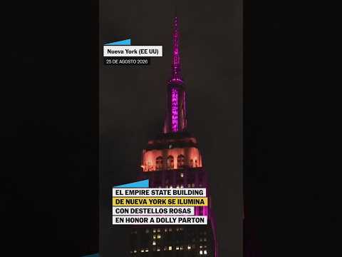 El Empire State se ilumina con destellos rosas en honor a Dolly Parton #shorts