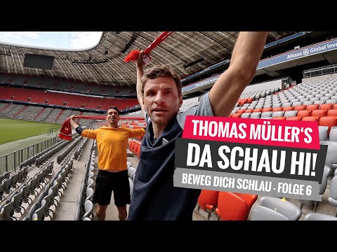 Thomas Müller und Felix Neureuther zeigen Fitnessübungen mit Fanschal – BEWEG DICH SCHLAU: Folge 6