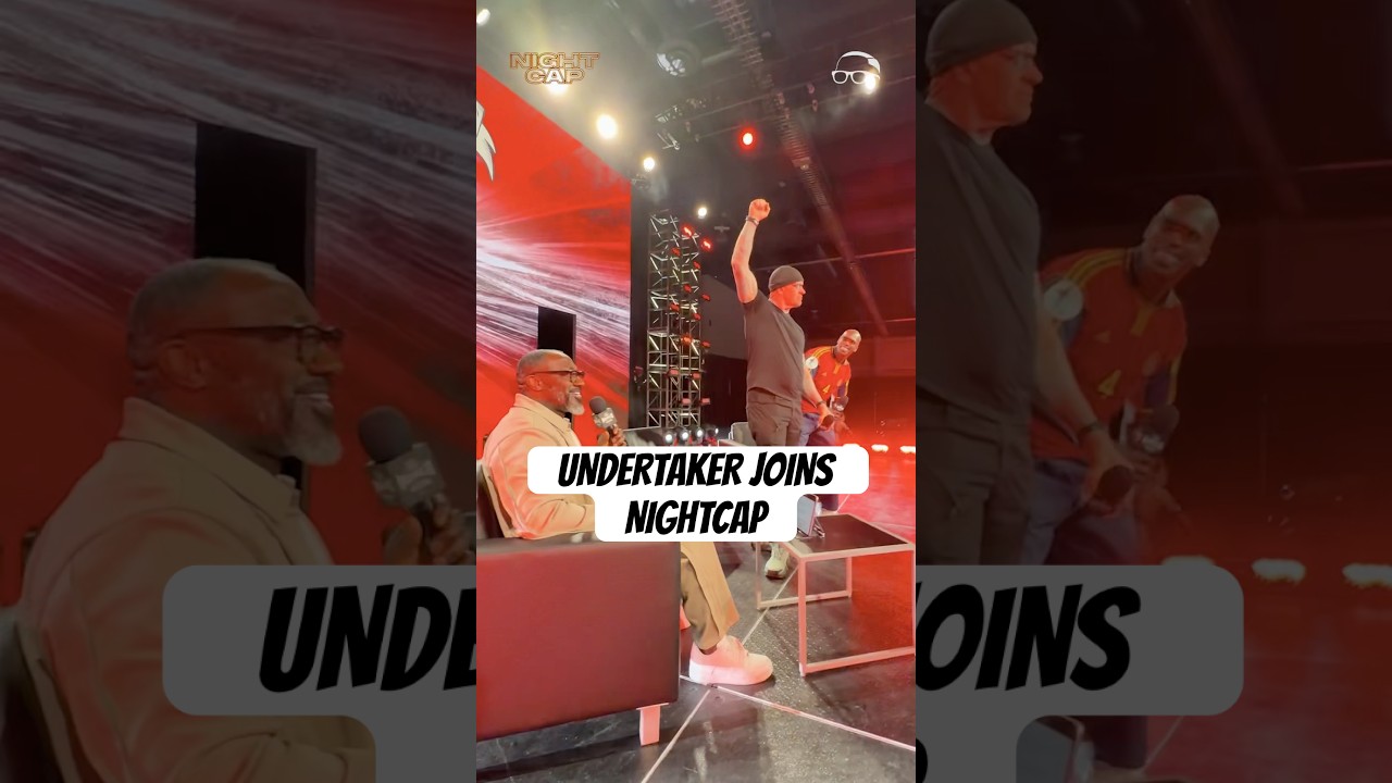 The Undertaker is HERE! Deadman Walking at #WWE World from Las Vegas! #Nightcap #wrestlemania