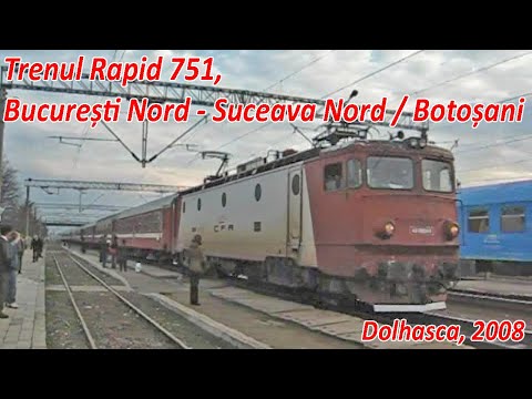 Trenul Rapid 751, Bucuresti Nord - Suceava Nord / Botosani, opreste in Dolhasca [9 martie 2008]