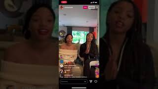 Chloe x Halle sing “Happy Without Me” on ig live during quarantine