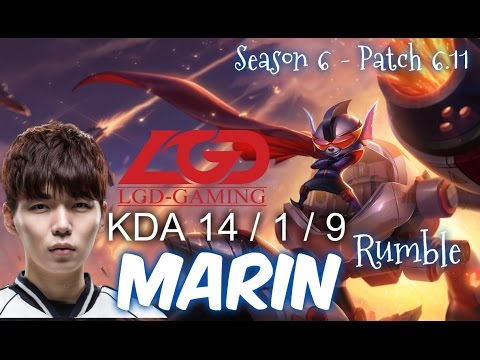 LGD MaRin RUMBLE Top vs Cassiopeia - Patch 6.11 KR | League of Legends
