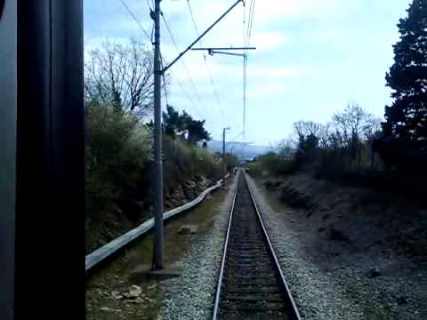 Rijeka - Matulji iz prozora zadnjeg vagona (Cab ride)