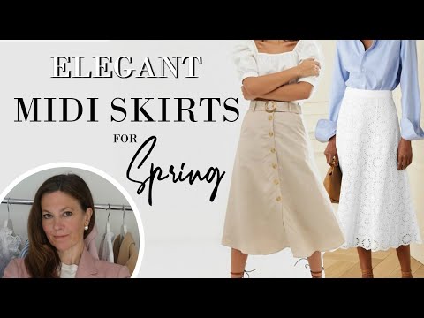 8 ELEGANT ways to style a Midi Skirt in SPRING 2020 |...